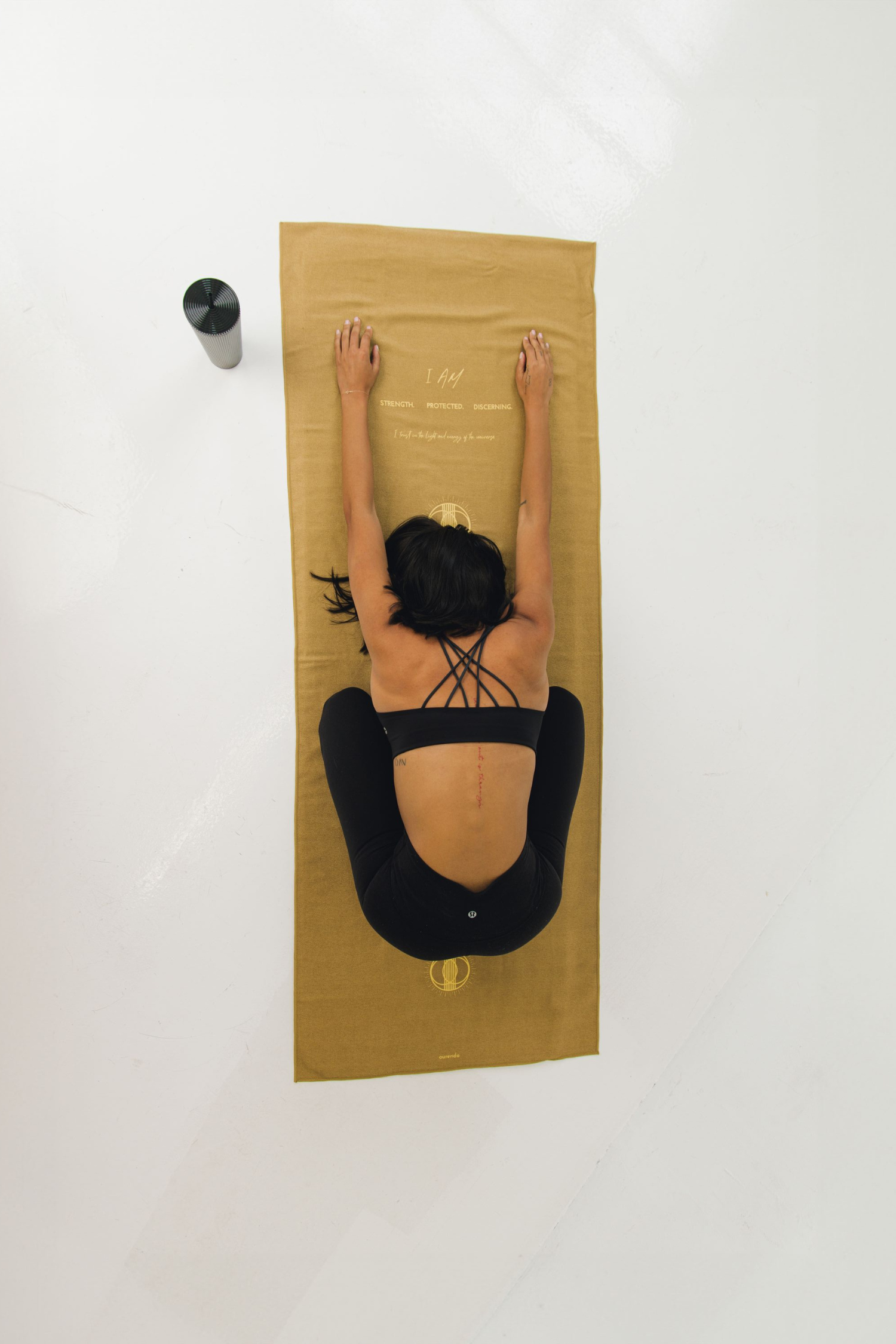 Empower Yoga Towel - Gold
