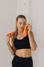 Empower Exercise Towel - Orange Mantra: "I am motivation, determined, self-trust"