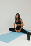 Empower Yoga Towel - Turquoise Mantra: "I am abundant, limitless, whole, prosperity"