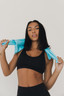 Empower Exercise Towel - Turquoise Mantra: "I am abundance, limitless, whole, prosperity"