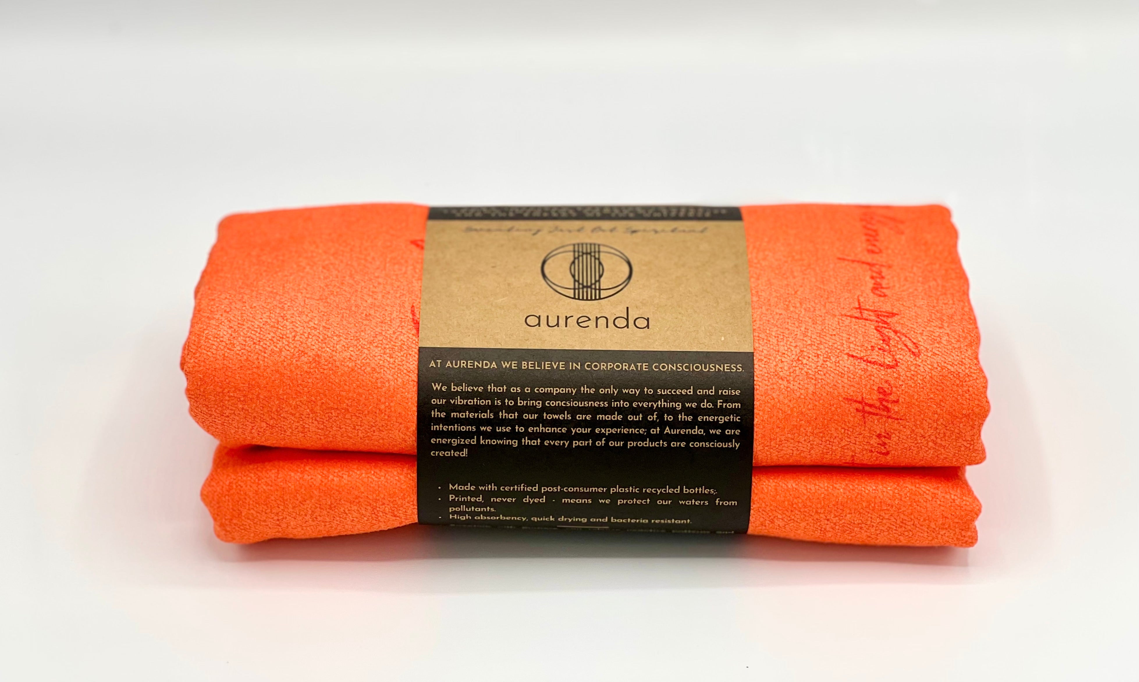 Orange Yoga Towel - Large 